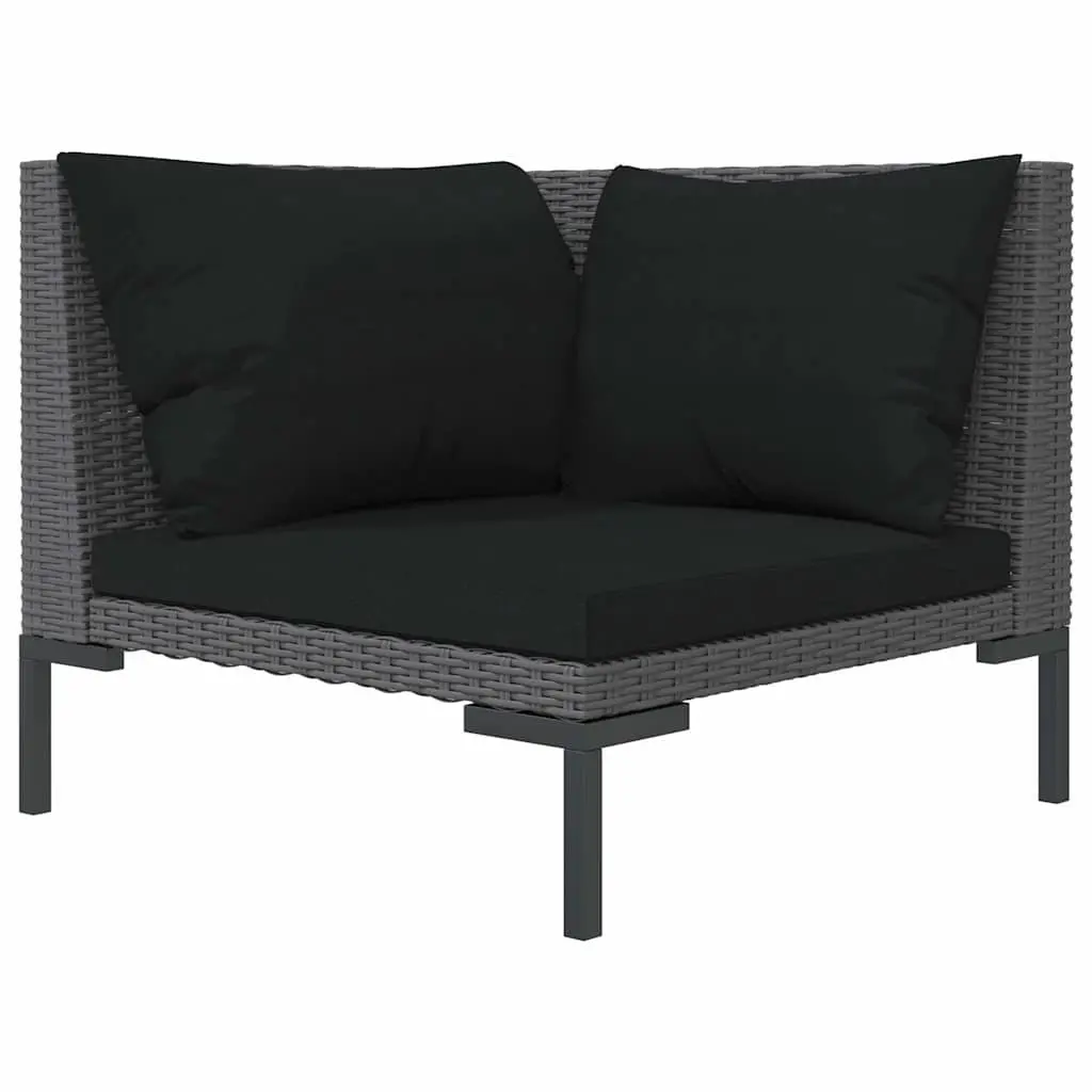 Garden Lounge Set 8 Piece Outdoor Furniture Patio Sofa Grey PE Rattan