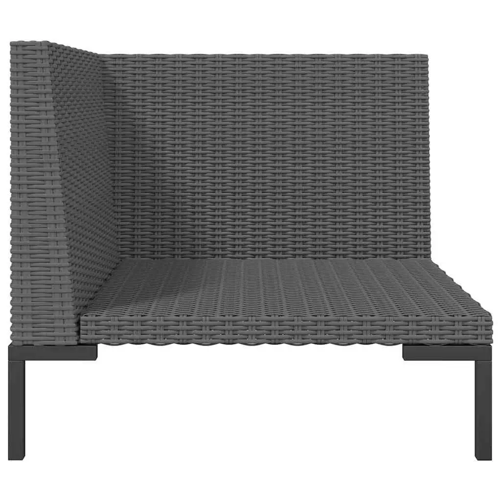 Garden Lounge Set 8 Piece Outdoor Furniture Patio Sofa Grey PE Rattan