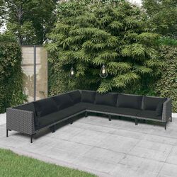Practical 7 Piece Garden Lounge Set with Cushions