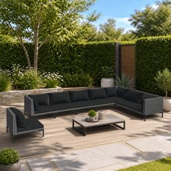 8-Piece Grey Lounge Set: Comfort and Value Combined