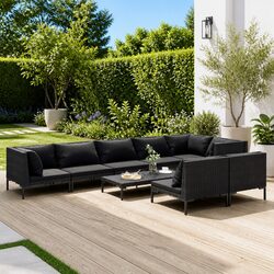 Warm 9-Piece Outdoor Lounge Set with Comfort in Mind