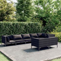 Comfortable and Practical 8 Piece Garden Lounge Set in Grey