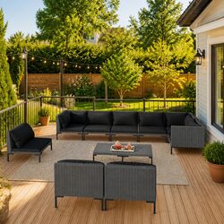 Comfortable and Practical 10-Piece Outdoor Lounge Set