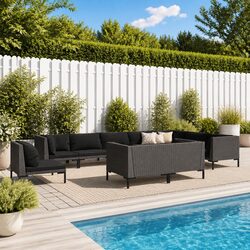 10-Piece Garden Lounge Set: Comfort Meets Practicality