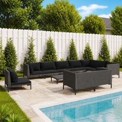 Comfortable 11-Piece Lounge Set for Outdoor Relaxation