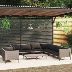 Reliable 10 Piece Garden Lounge Set with Weather-Resistant Design