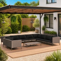 Comfort and Durability: 11-Piece Garden Lounge Set