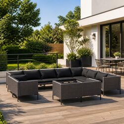 Reliable 12-Piece Garden Lounge Set with Cushions