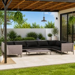 Comfort and Value in a 10-Piece Outdoor Lounge Set