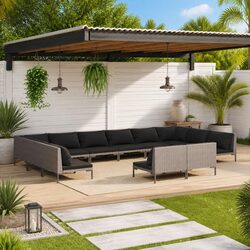 Reliable 12-Piece Garden Lounge Set: Comfort and Durability