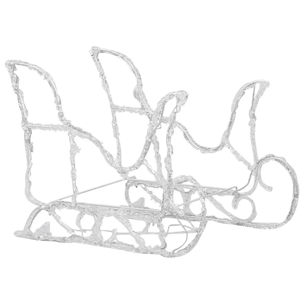 Outdoor Christmas Sleigh Decoration with Lighted Reindeer 320 LED Warm White Acrylic