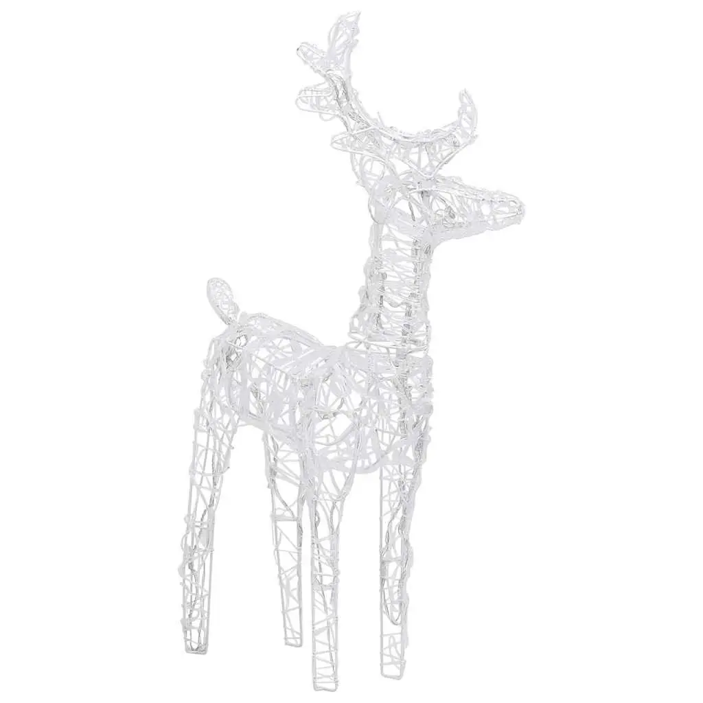 Outdoor Christmas Sleigh Decoration with Lighted Reindeer 320 LED Warm White Acrylic