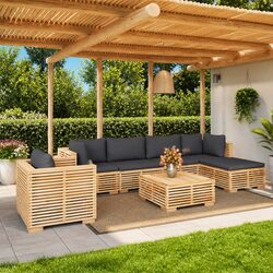 Comfort and Style in a 7 Piece Garden Lounge Set
