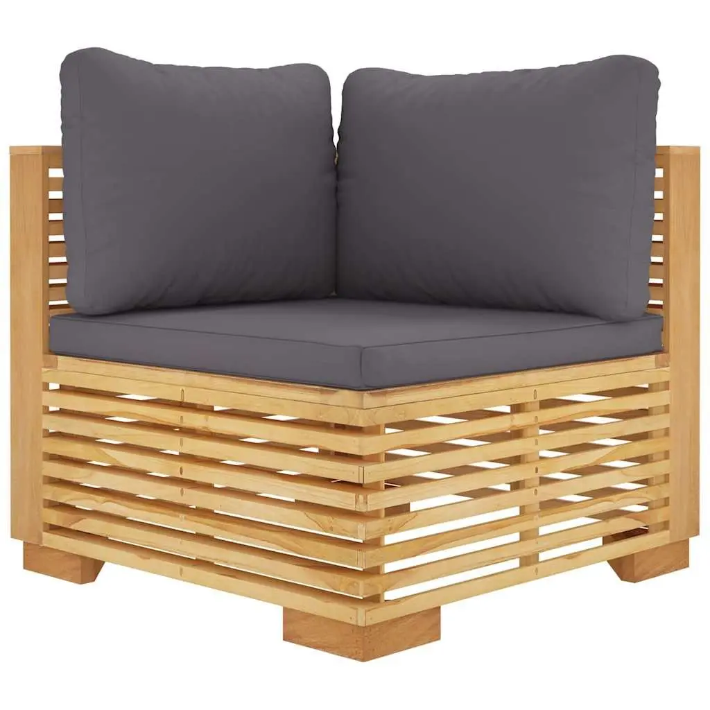 Garden Corner Sofa Set 2 pcs with Cushions Outdoor Patio Sectional Furniture