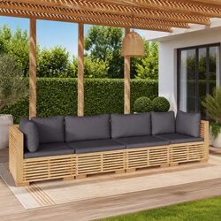 Comfortable and Durable 4-Piece Teak Garden Set