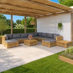 Comfortable and Reliable 12-Piece Garden Lounge Set