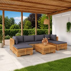 Reliable 7-Piece Outdoor Furniture Set in Teak