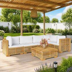 Solid Teak Lounge Set: Comfort Meets Value