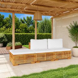 Practical Teak Lounge Set for Outdoor Comfort