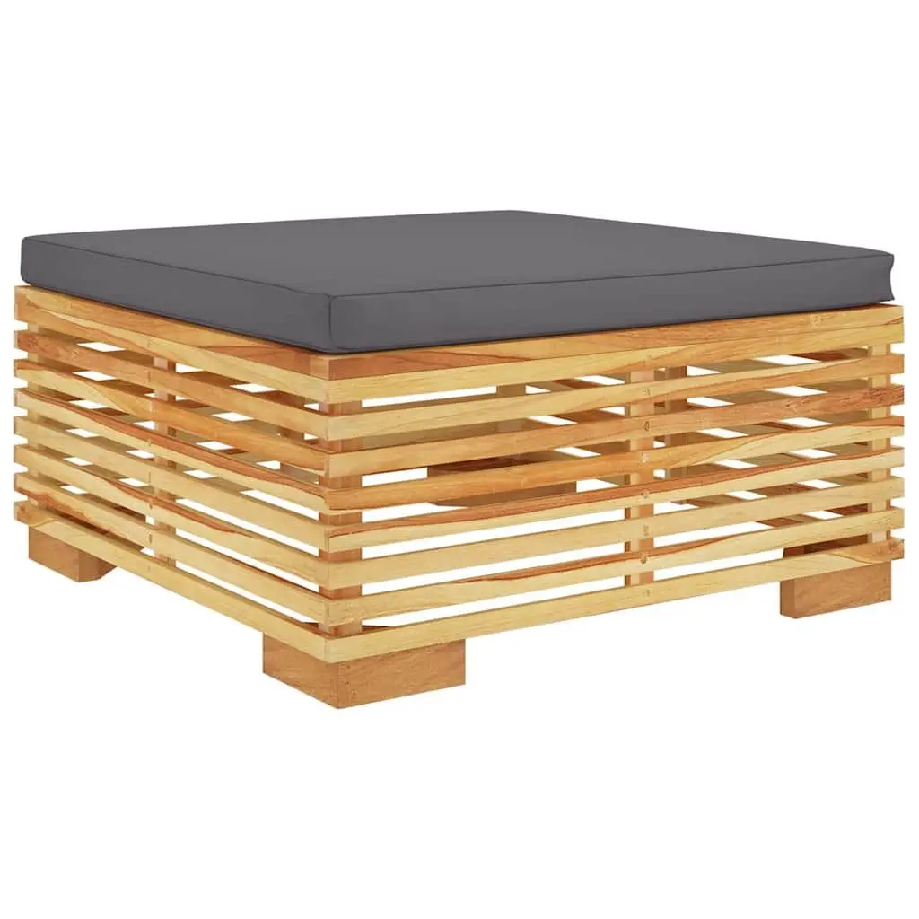 3 Piece Garden Lounge Set Outdoor Furniture Cushions Solid Wood Teak Brown