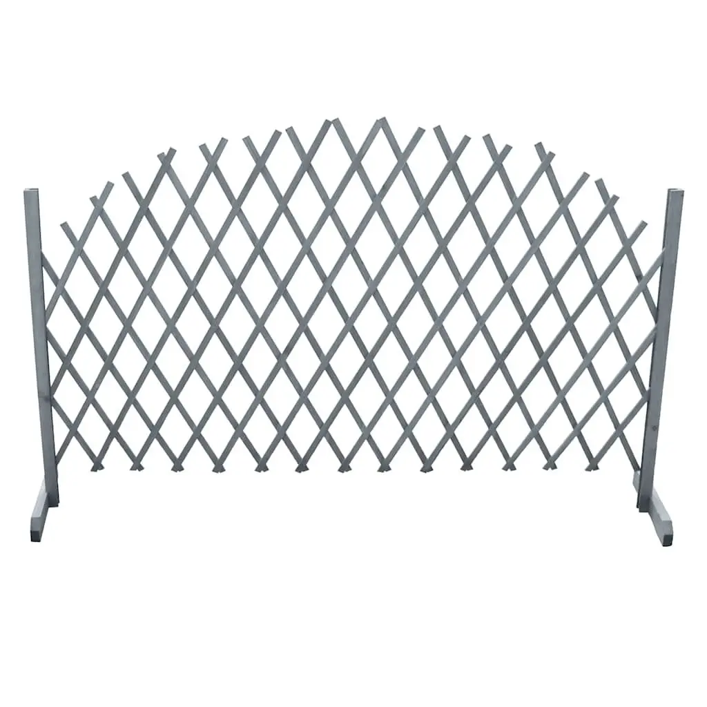 Wooden Trellis Fence Panel Garden Privacy Screen Expandable 1.8m Grey