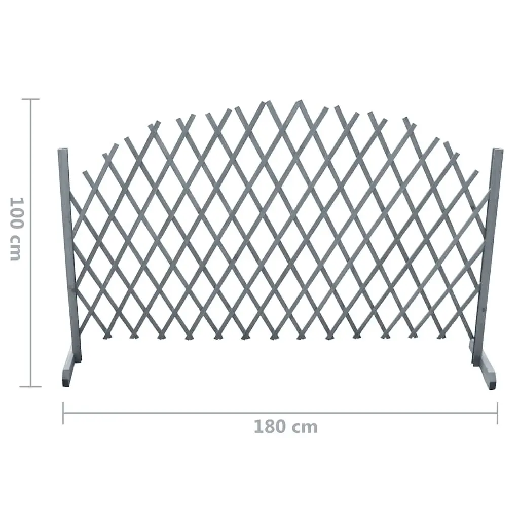 Wooden Trellis Fence Panel Garden Privacy Screen Expandable 1.8m Grey