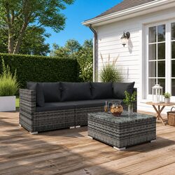 Comfortable and Practical Grey Garden Lounge Set