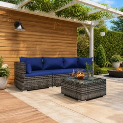 Comfortable Grey Lounge Set for Outdoor Relaxation