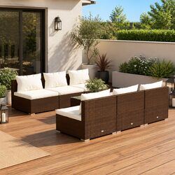 Comfortable and Versatile 7 Piece Garden Lounge Set