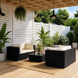 Reliable 5 Piece Garden Lounge Set for Outdoor Comfort