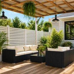 Comfortable 6 Piece Garden Lounge Set - Practical and Stylish