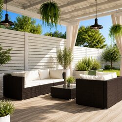 Reliable 6 Piece Outdoor Lounge Set with Cushions Made to Last