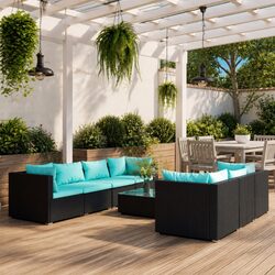 Comfortable and Stylish 8 Piece Garden Lounge Set