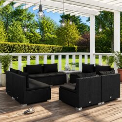 Comfortable 8 Piece Lounge Set with Practical Design