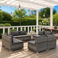 Comfortable 8-Piece Modular Garden Lounge Set for Value