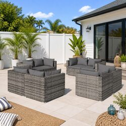 Comfortable and Affordable 8-Piece Garden Lounge Set