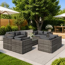 Comfortable 9-Piece Modular Garden Lounge Set for You