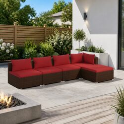 Reliable 5-Piece Garden Lounge Set for Long-lasting Enjoyment