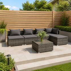 Comfortable and Practical 6 Piece Garden Lounge Set
