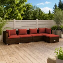 Reliable 5 Piece Garden Lounge Set with Cushions