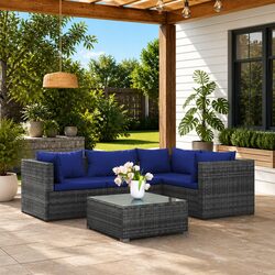 Comfortable and Versatile 5 Piece Garden Lounge Set