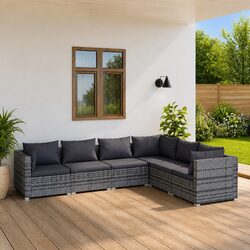 Comfort Meets Durability in This 6-Piece Garden Lounge Set