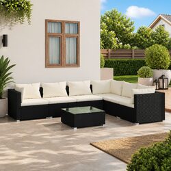 Practical 7 Piece Garden Lounge Set for Relaxation