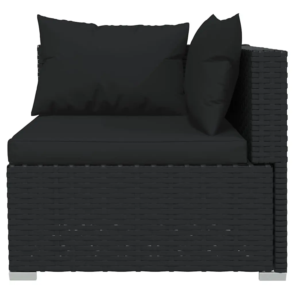 7 Piece Garden Lounge Set Outdoor Patio Furniture with Cushions Poly Rattan