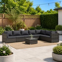 Durable Garden Lounge Set - 8 Piece Outdoor Furniture
