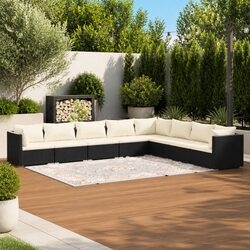 Comfortable 8-Piece Outdoor Lounge Set with Removable Cushions
