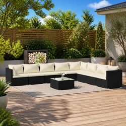 Reliable 9 Piece Garden Lounge Set - Outdoor Comfort