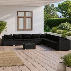 Quality 10-Piece Outdoor Lounge Set with Removable Cushions