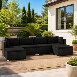 Reliable 6 Piece Outdoor Lounge Set with Cushions