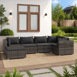 Comfortable and Stylish 6-Piece Grey Lounge Set